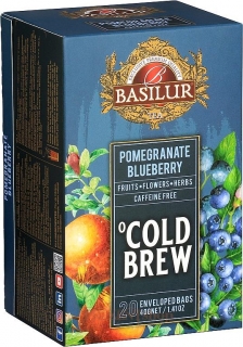 BASILUR Cold Brew Pomegranate Blueberry porc 20x2g